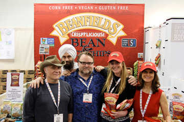Beanfields Team (L-R) Front Row- Reed Glidden, Roy Glidden, Jamie Grace Davis, Liza Braude-Glidden. Back Row-Amrit Khalsa